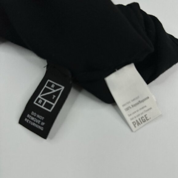 Paige Women’s Black Santina Designer Ruffle Career Sleeveless Crepe Top XS/C33 - Picture 8 of 12